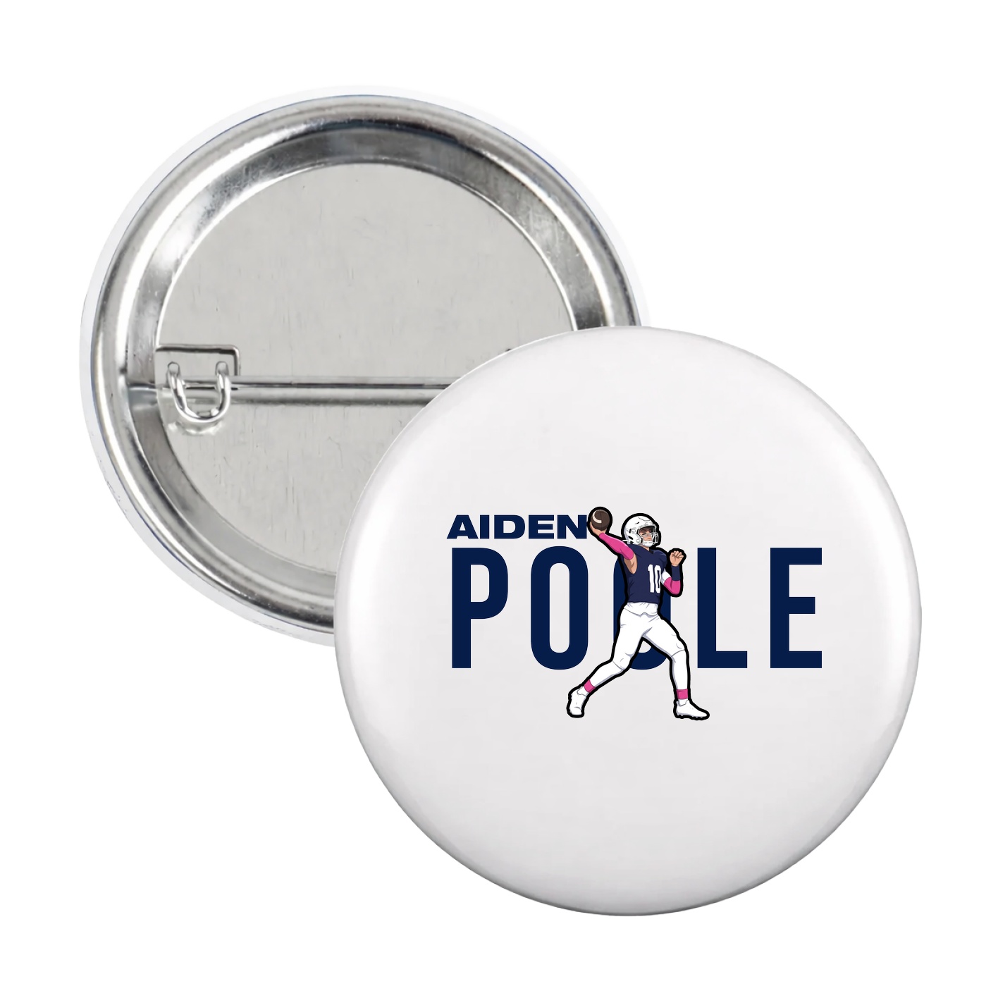 Game Day Button — Player Name in White