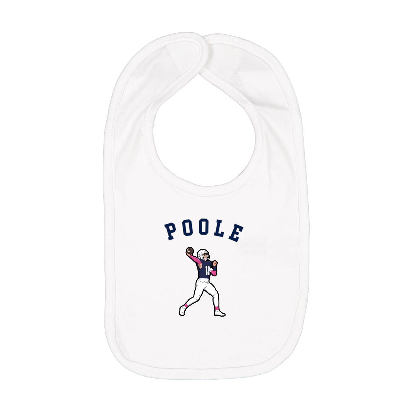 Infant Bib — Shirsey Arch in White