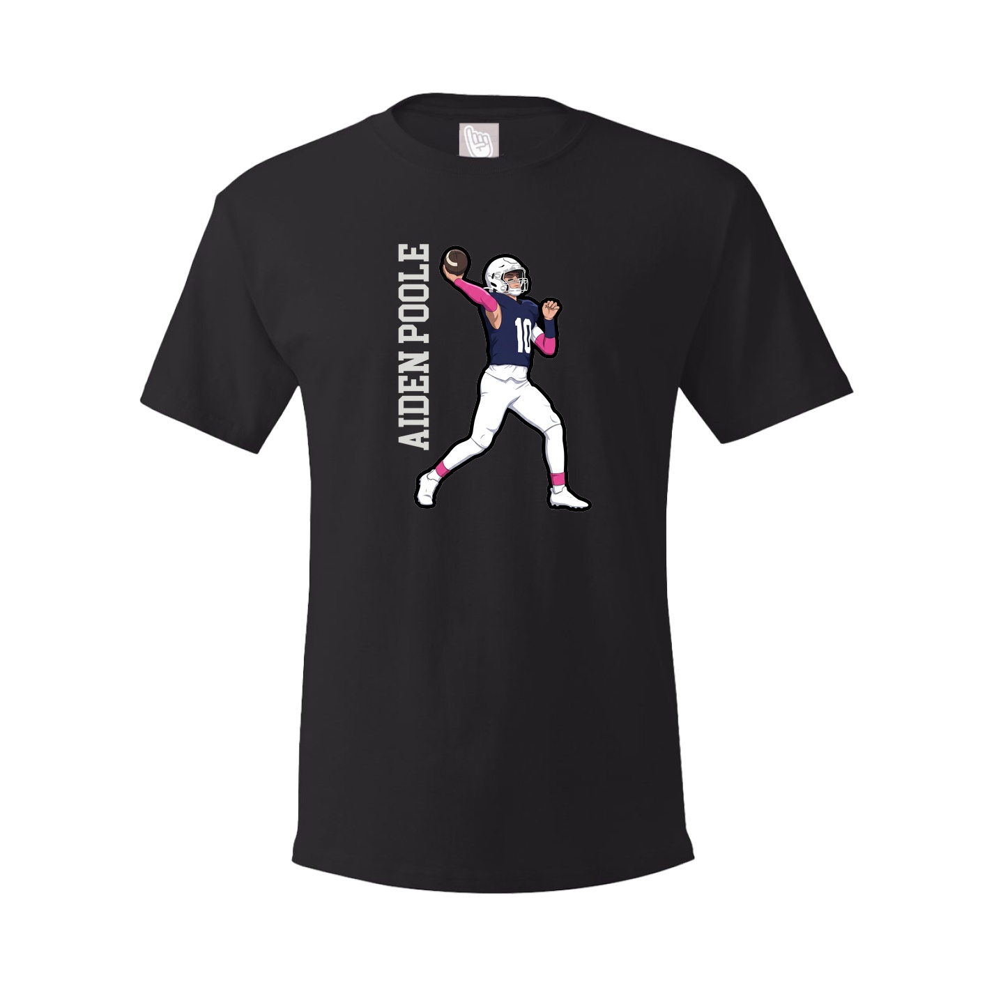 Tee — Name Vertical in Black