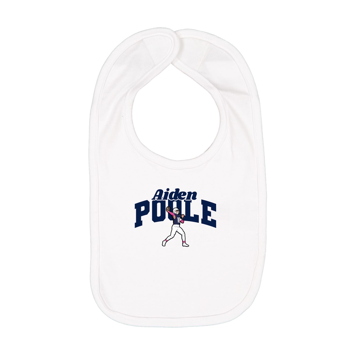 Infant Bib — Signature Arch in White
