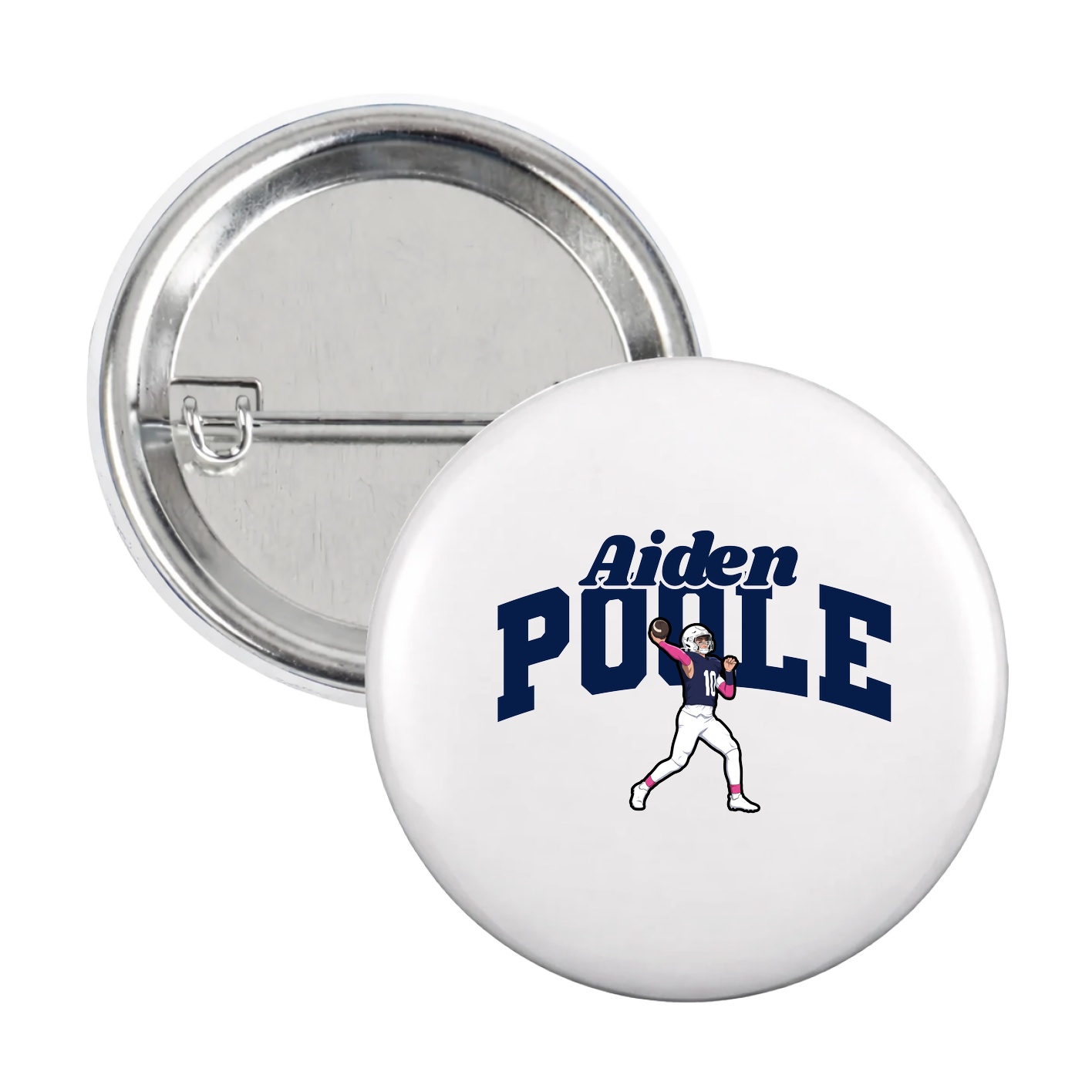 Game Day Button — Signature Arch in White