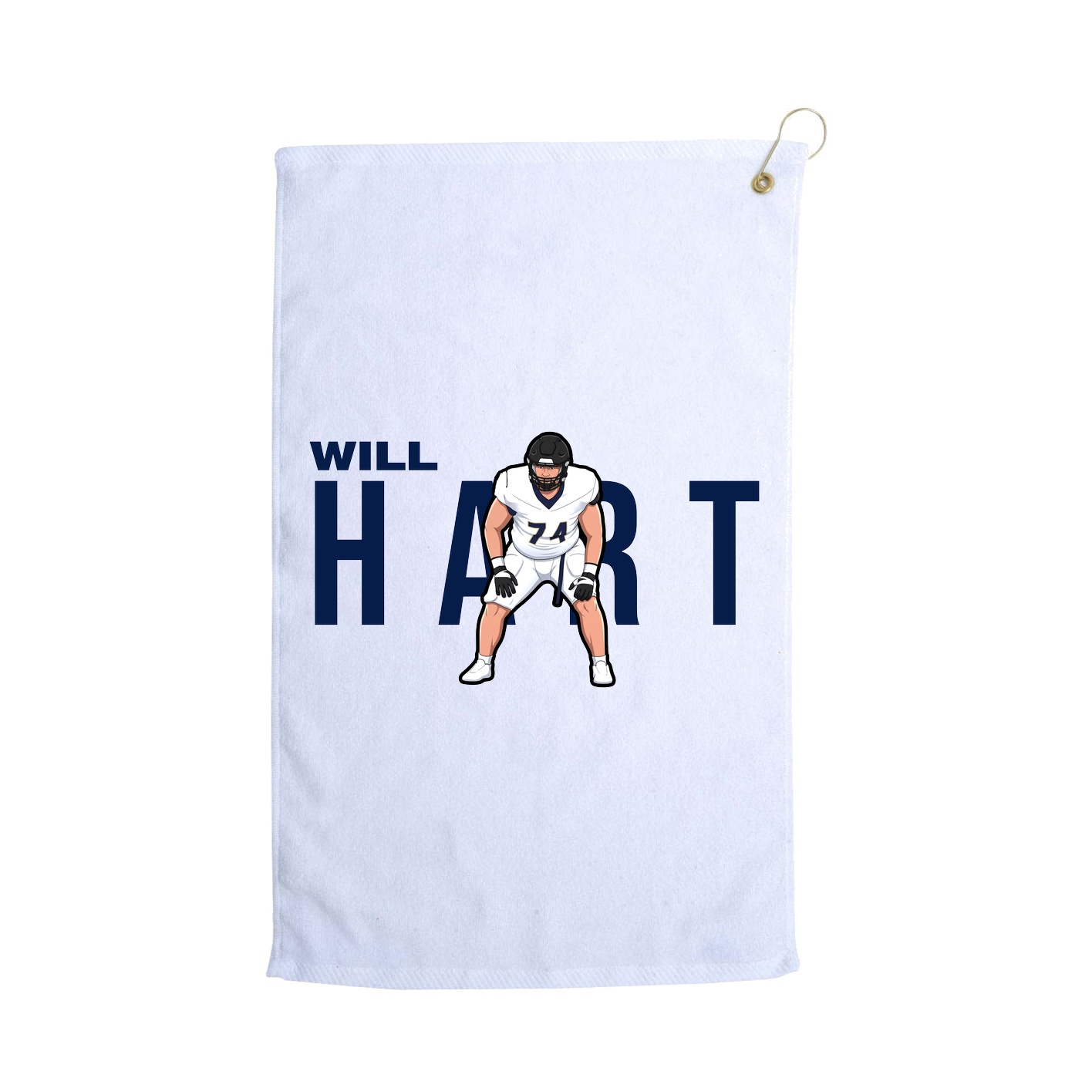 Golf Towel — Player Name in White