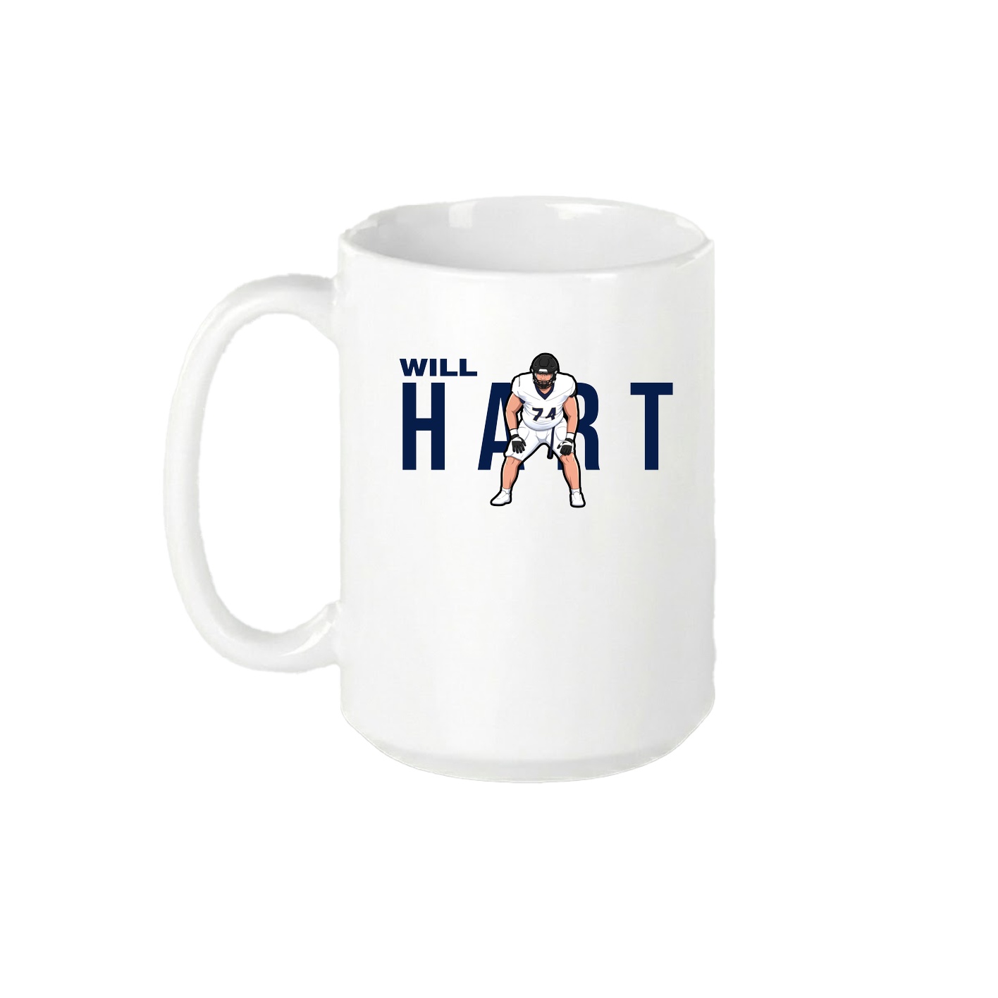 15oz Coffee Mug — Player Name in White