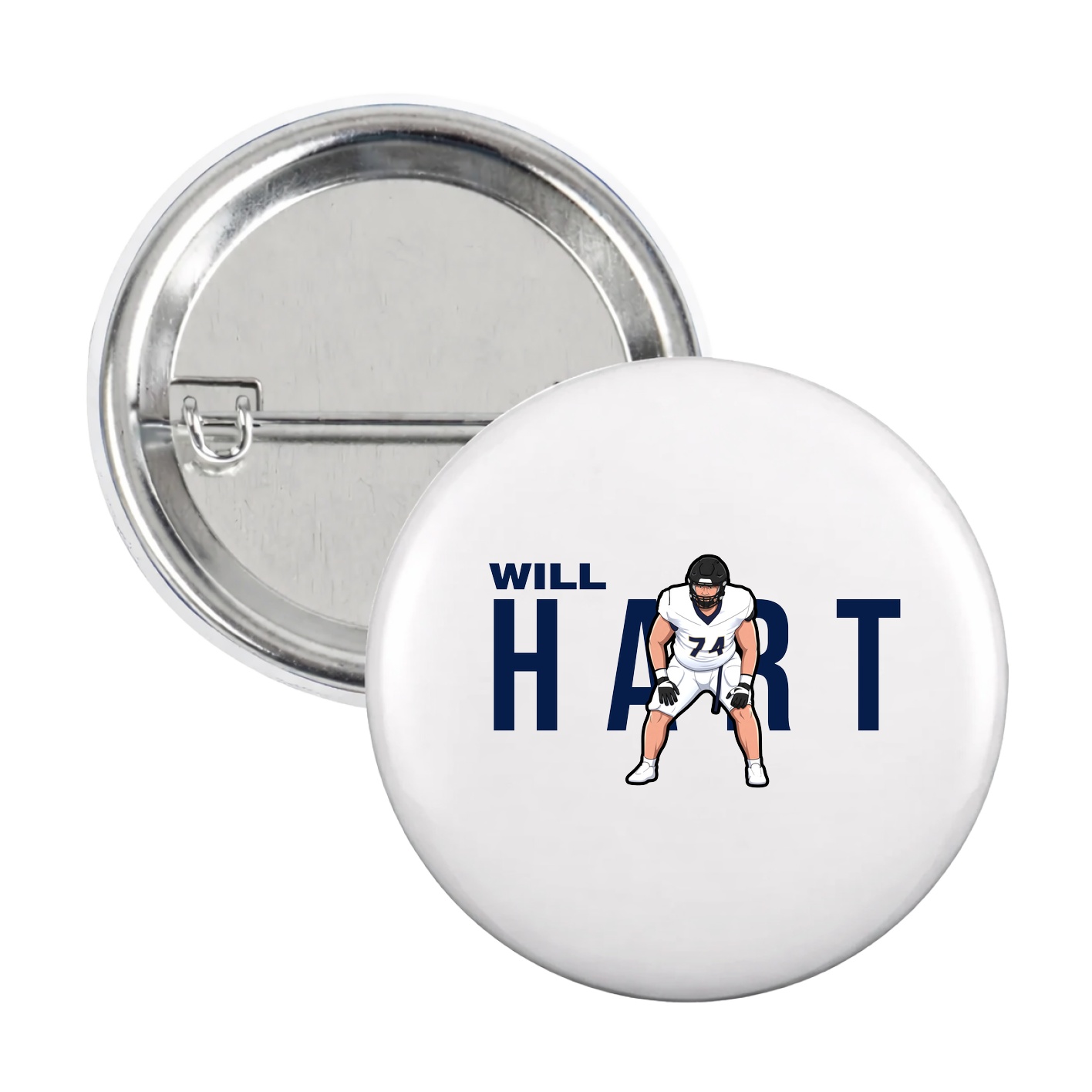Game Day Button — Player Name in White