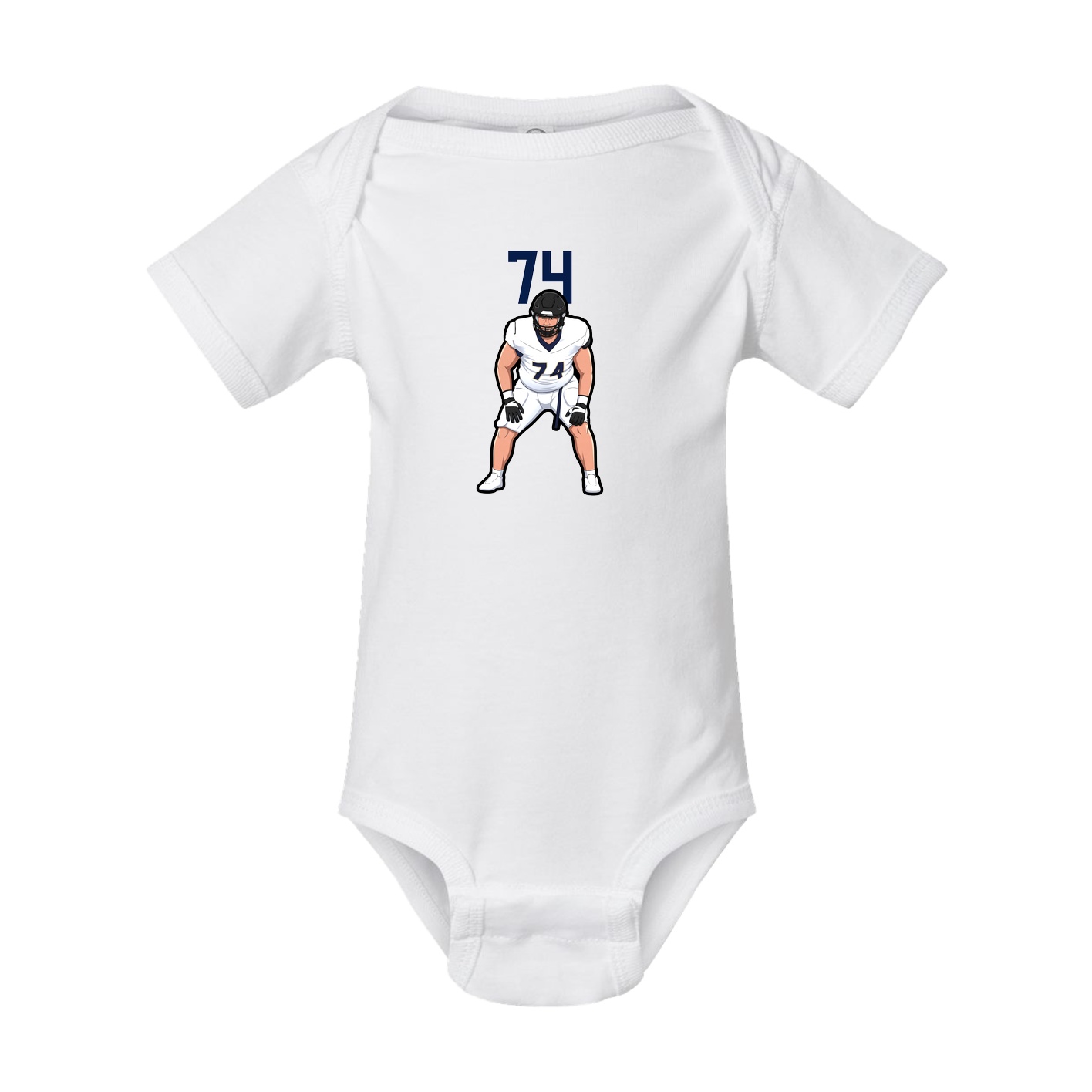 Baby Onesie — Number Top in White
