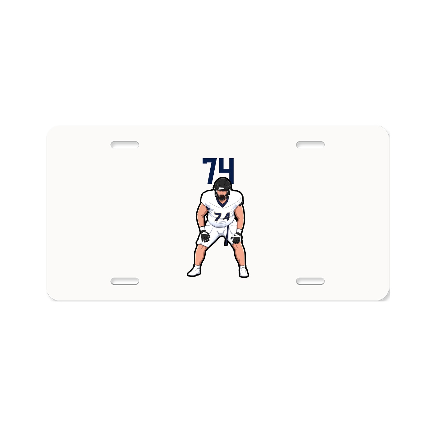License Plate — Number Top in Classic