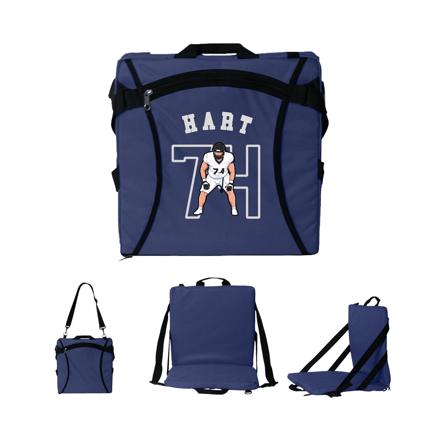 Folding Stadium Seat — Shirsey Arch in Navy