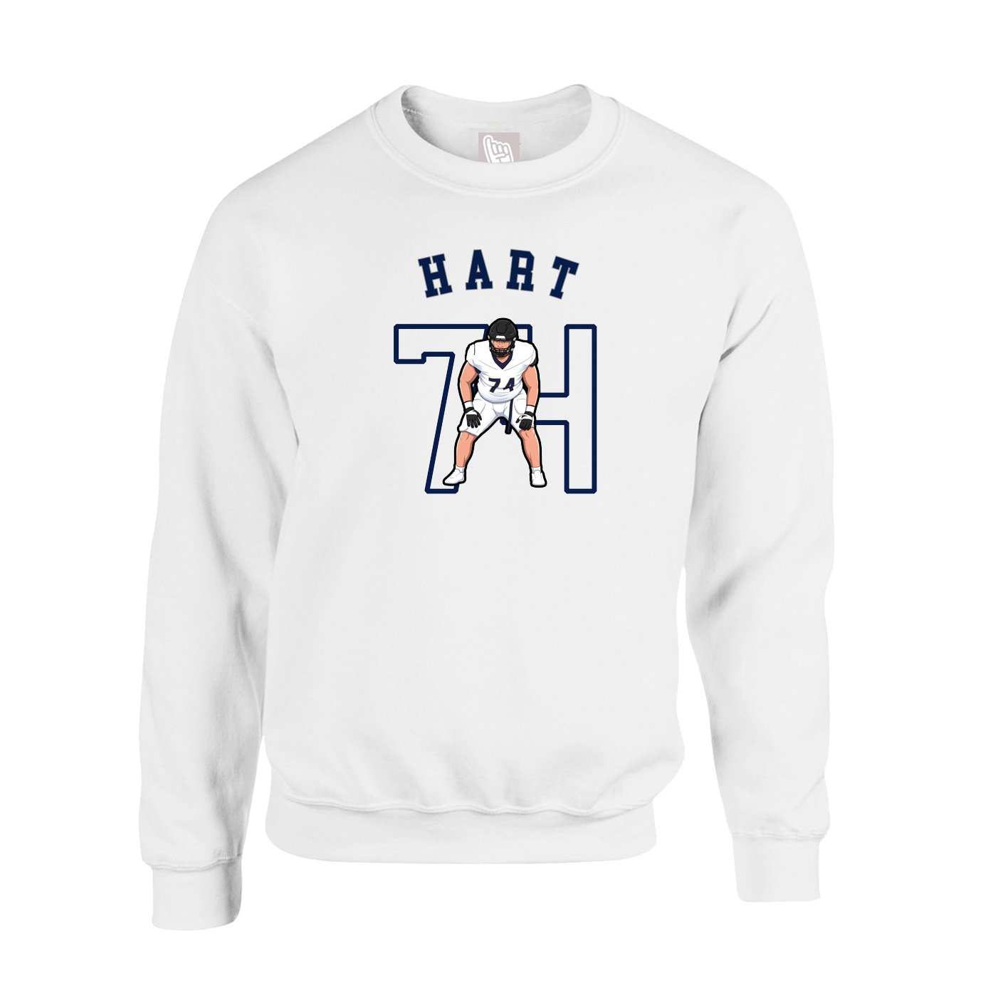 Fleece Crew — Shirsey Arch in White