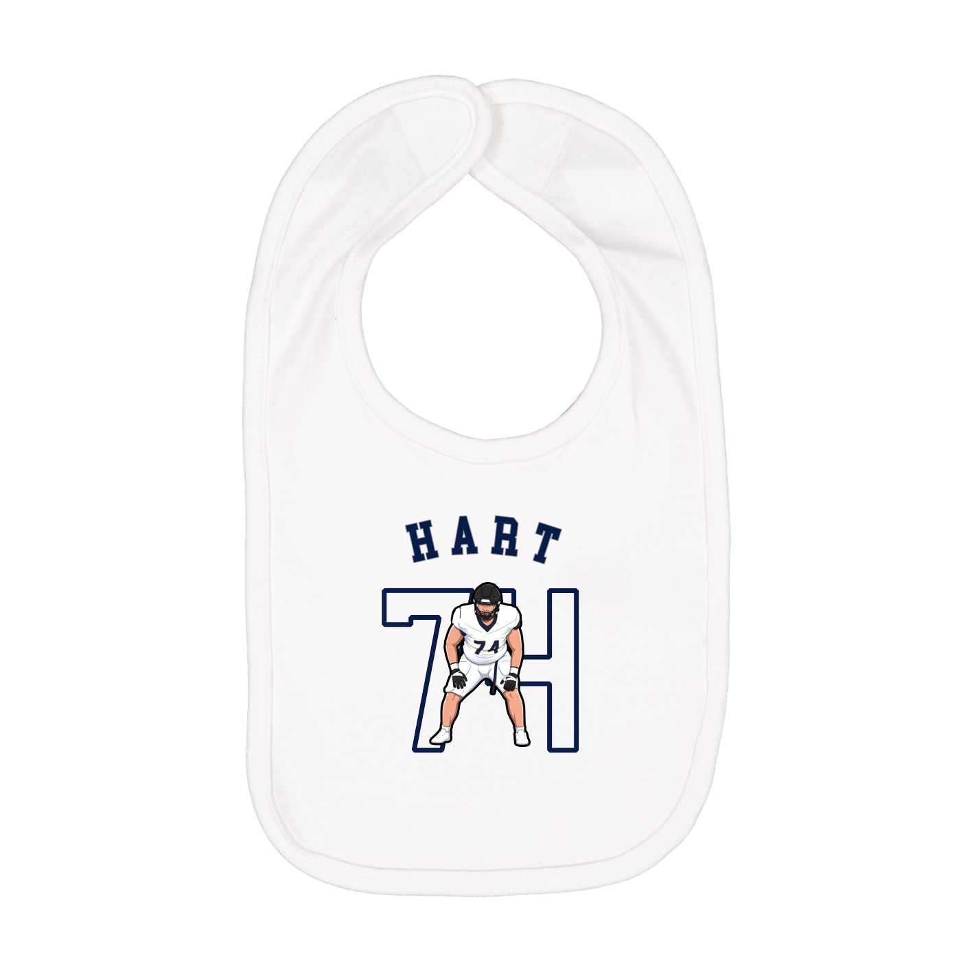 Infant Bib — Shirsey Arch in White