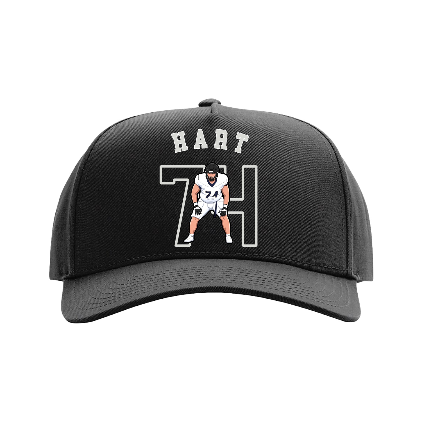 Full Fabric Five-Panel Champ Cap — Shirsey Arch in Black