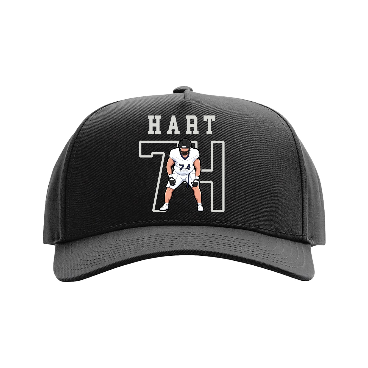 Full Fabric Five-Panel Champ Cap — Shirsey in Black