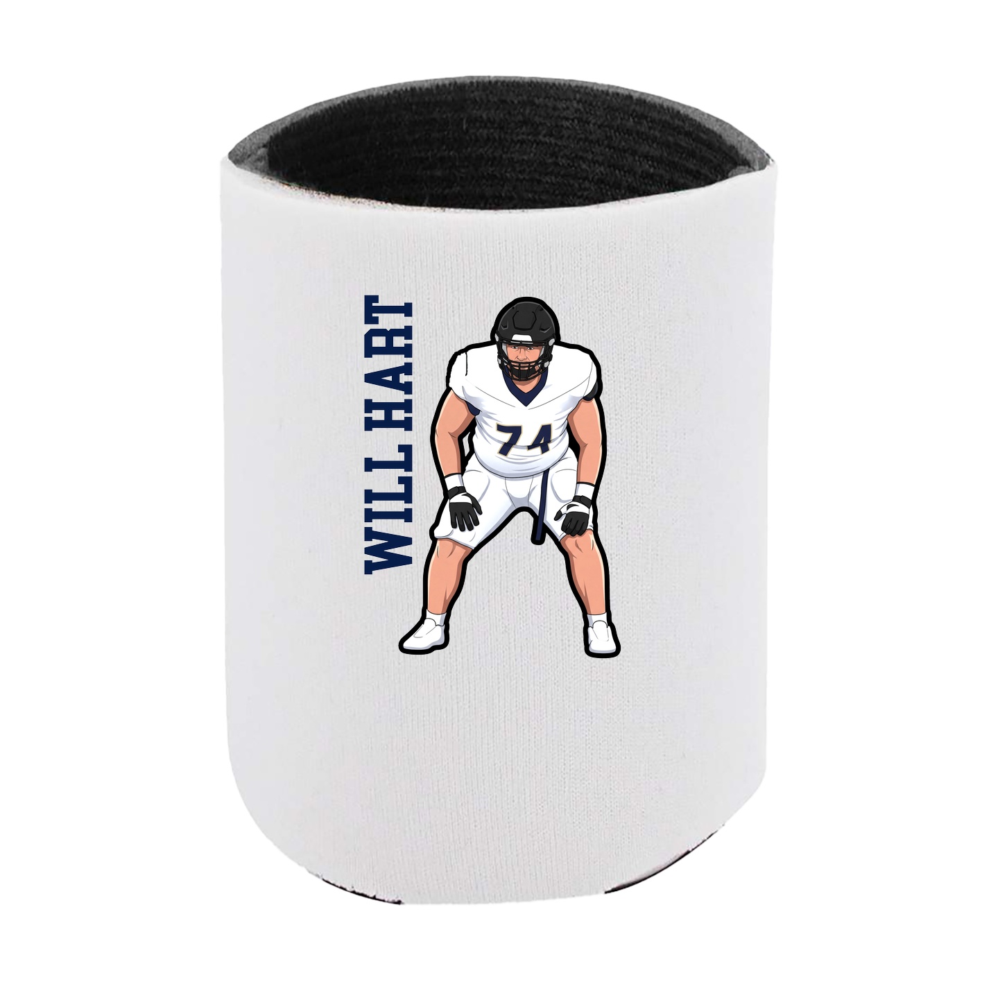 Can Holder — Name Vertical in White