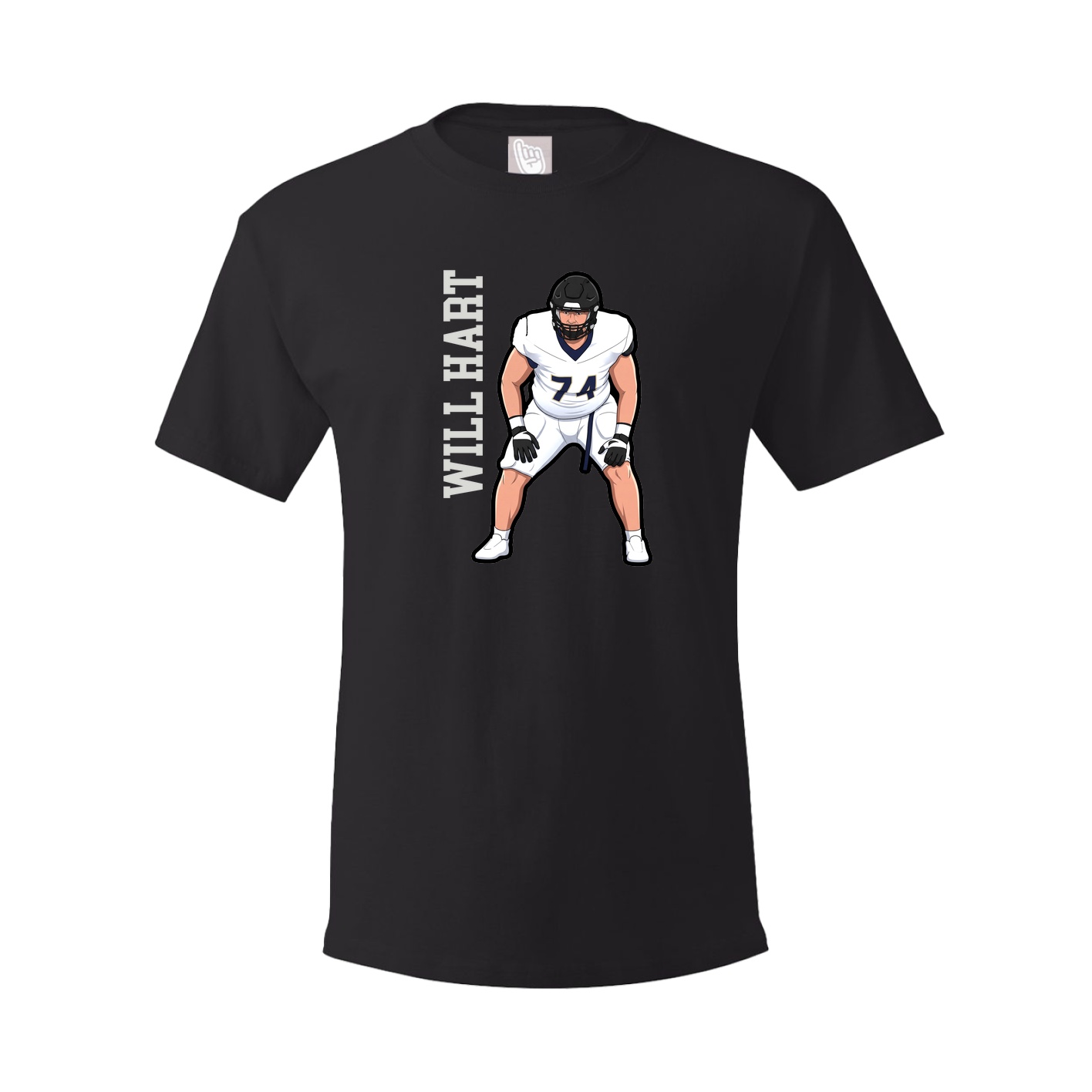 Tee — Name Vertical in Black