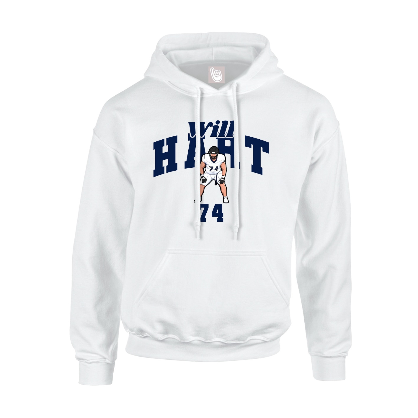 Hoodie — Signature Arch in White