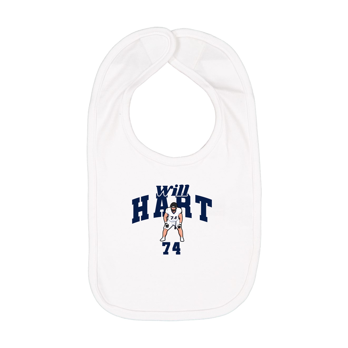 Infant Bib — Signature Arch in White