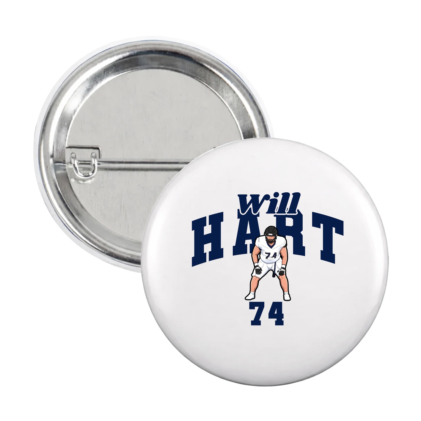 Game Day Button — Signature Arch in White