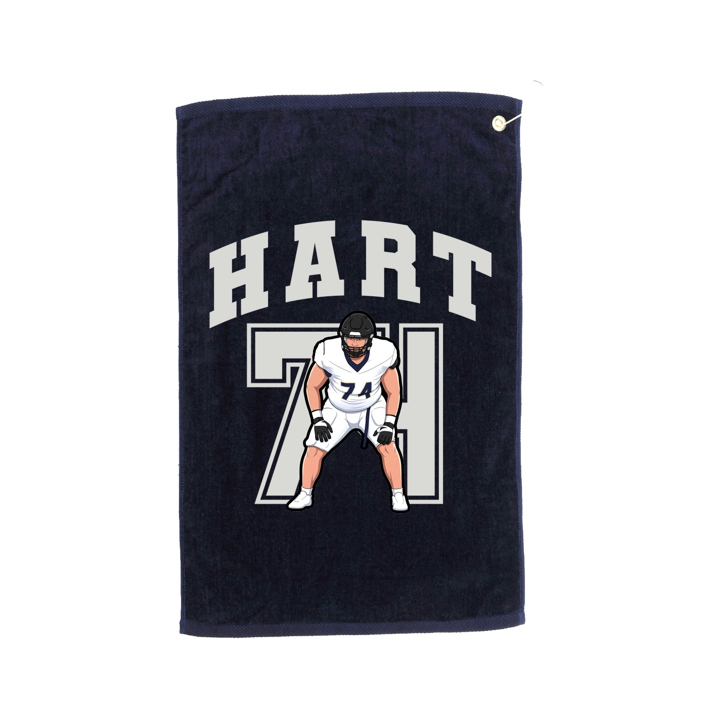 Golf Towel — Number in Navy