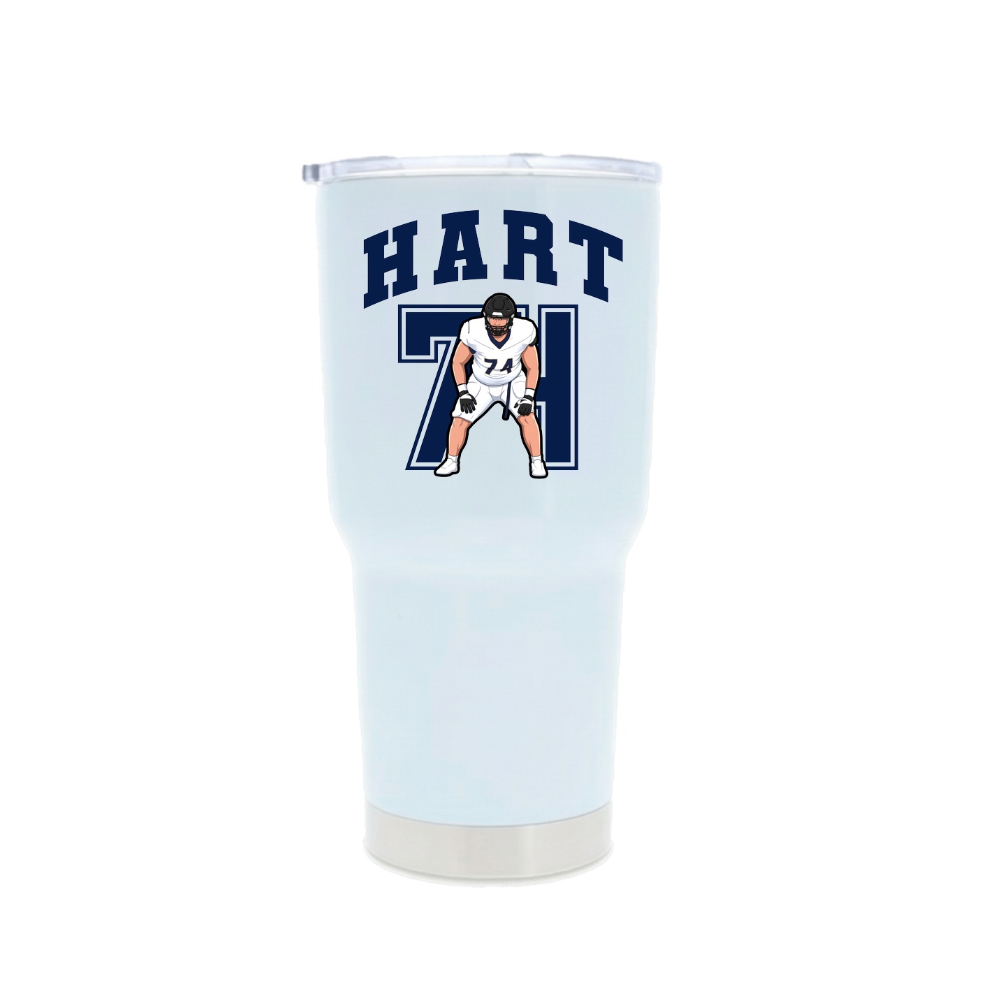 30oz Stainless Steel Tumbler — Number in White
