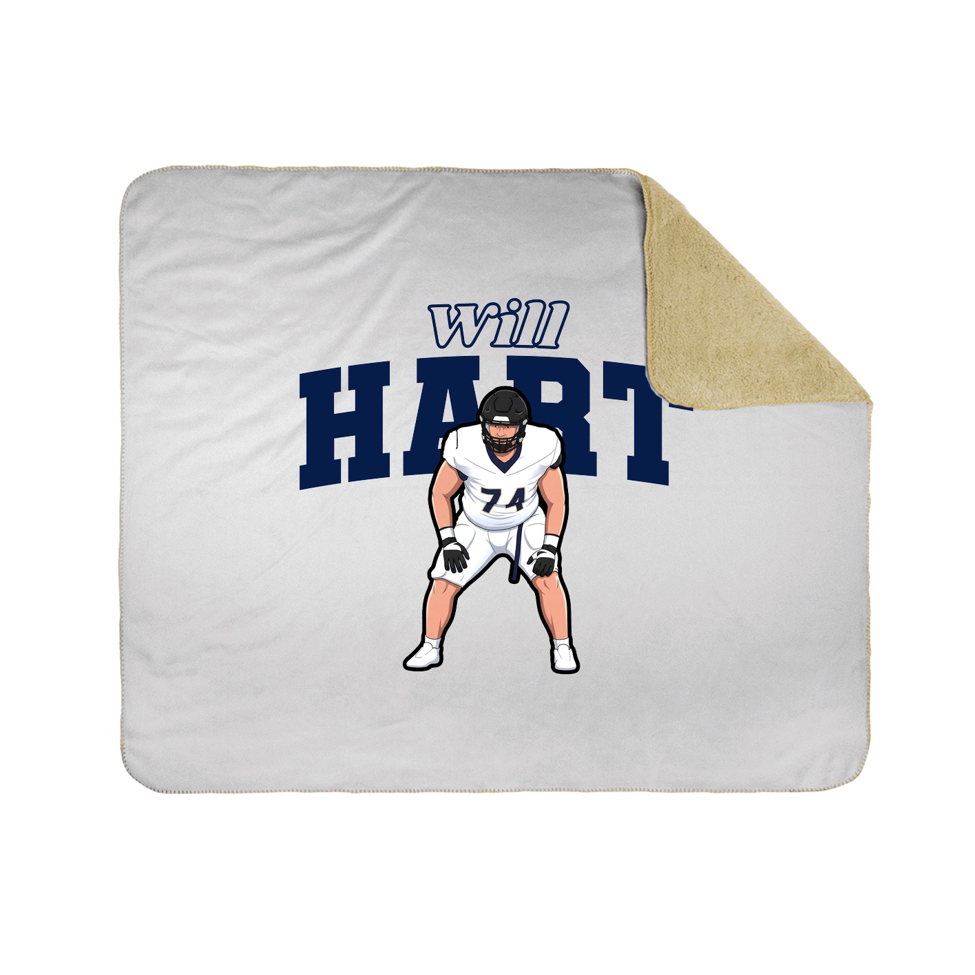 Throw Blanket — Name Arch in White