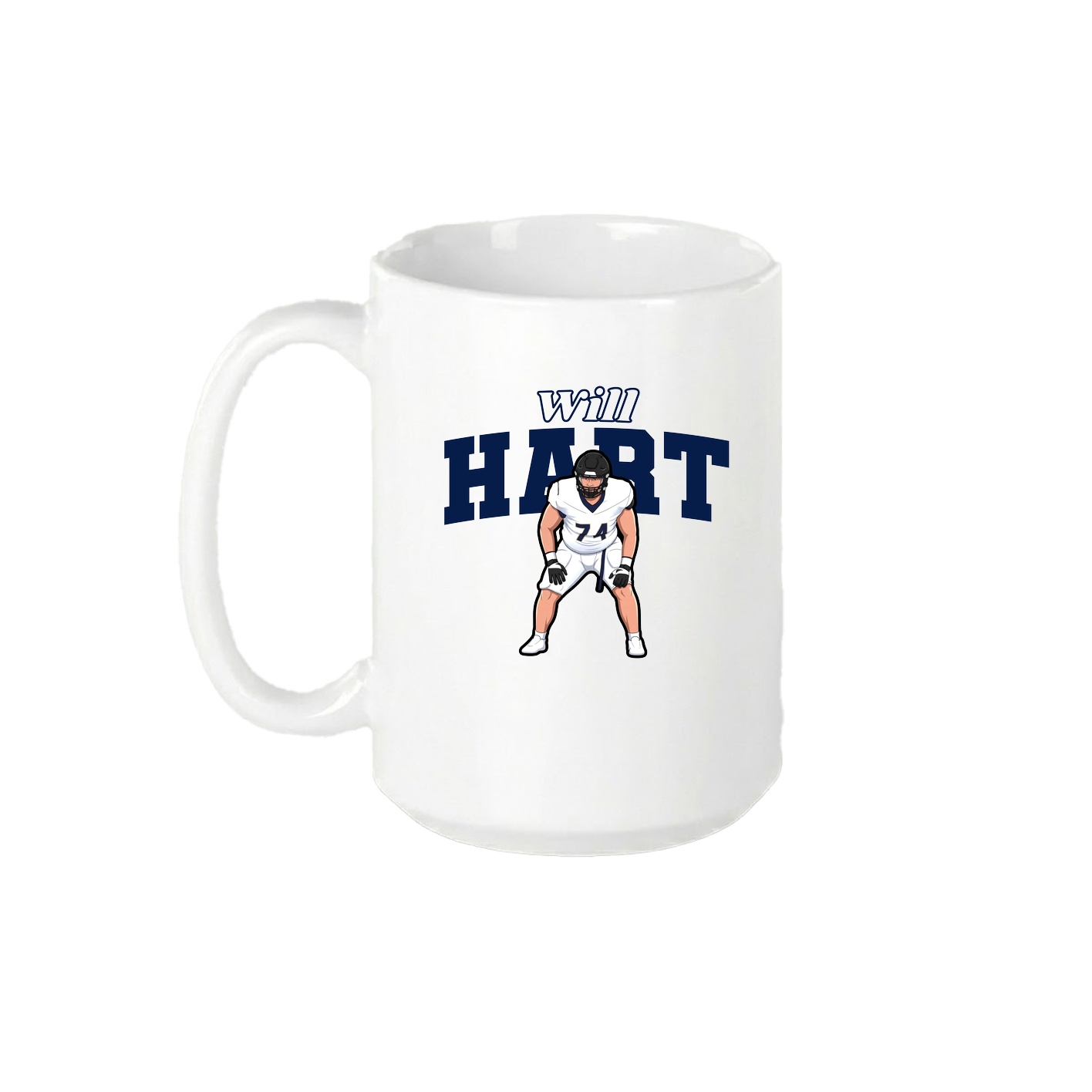15oz Coffee Mug — Name Arch in White
