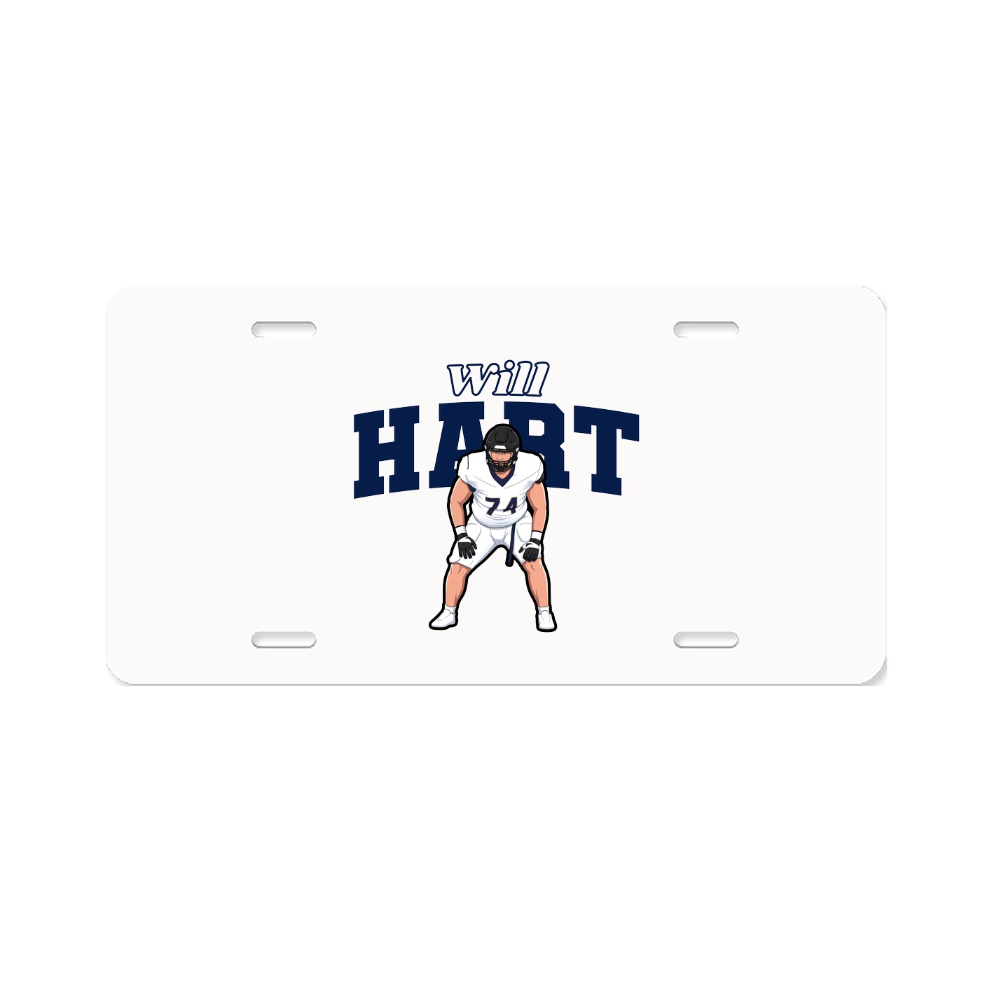 License Plate — Name Arch in Classic