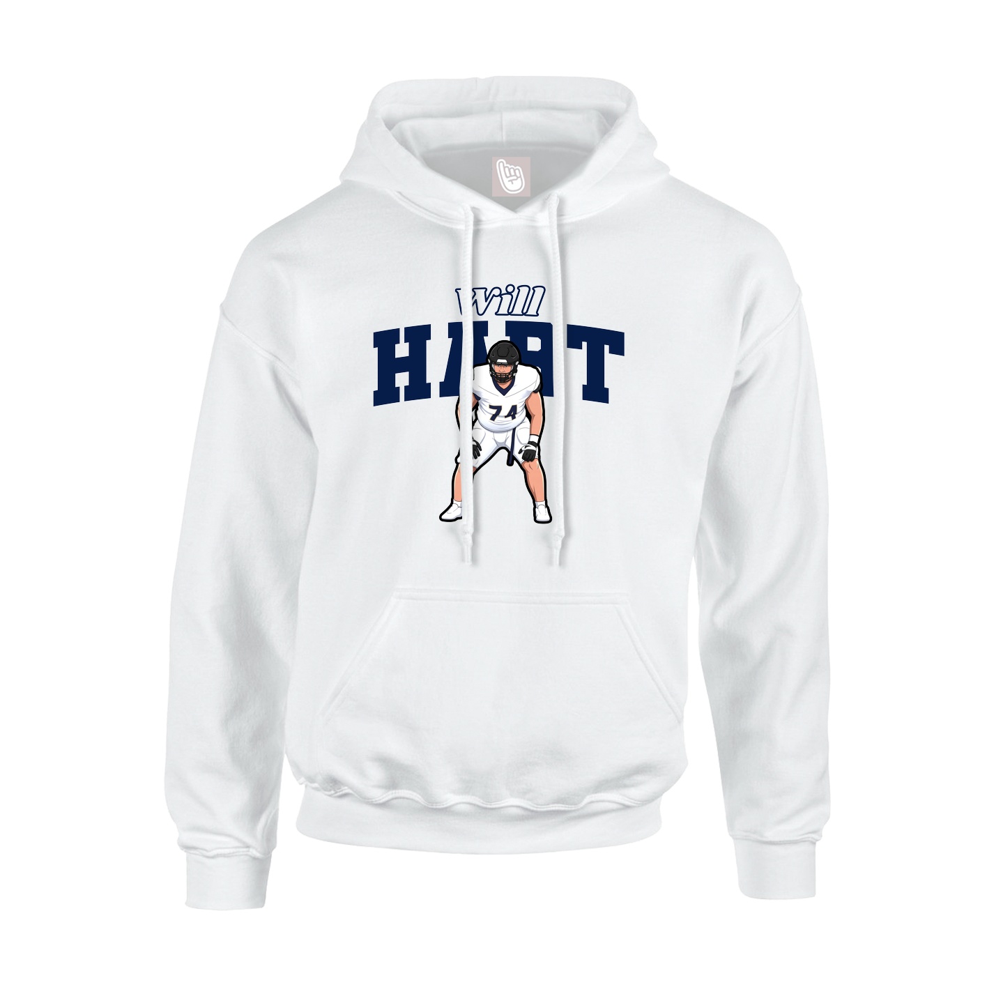 Hoodie — Name Arch in White