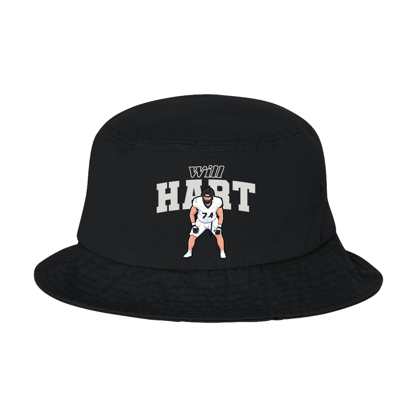 Bucket Cap — Name Arch in Black