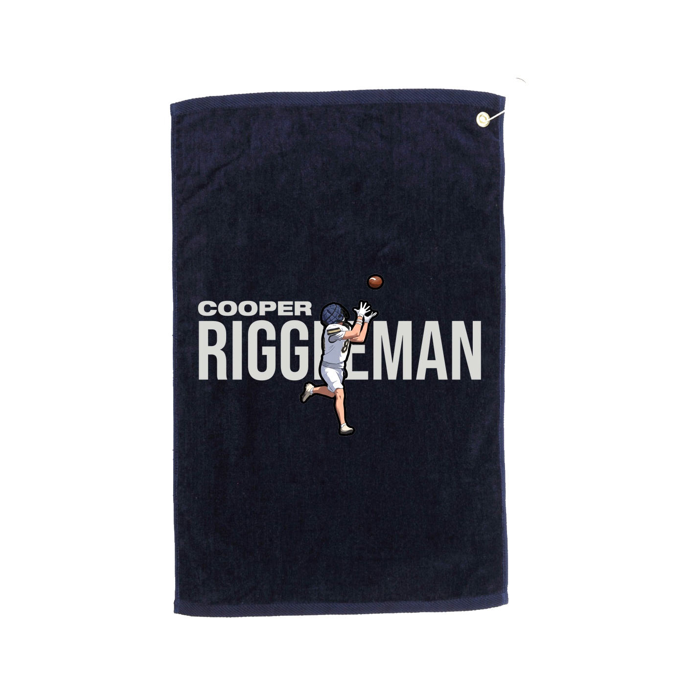 Golf Towel — Player Name in Navy