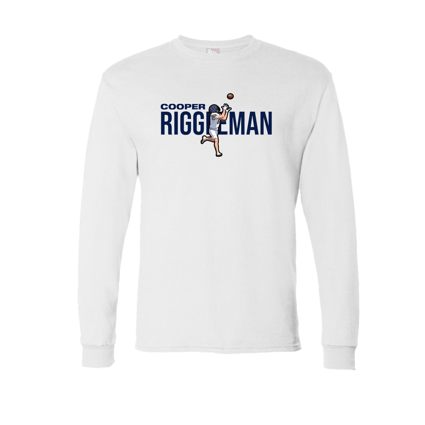 Long Sleeve Tee — Player Name in White