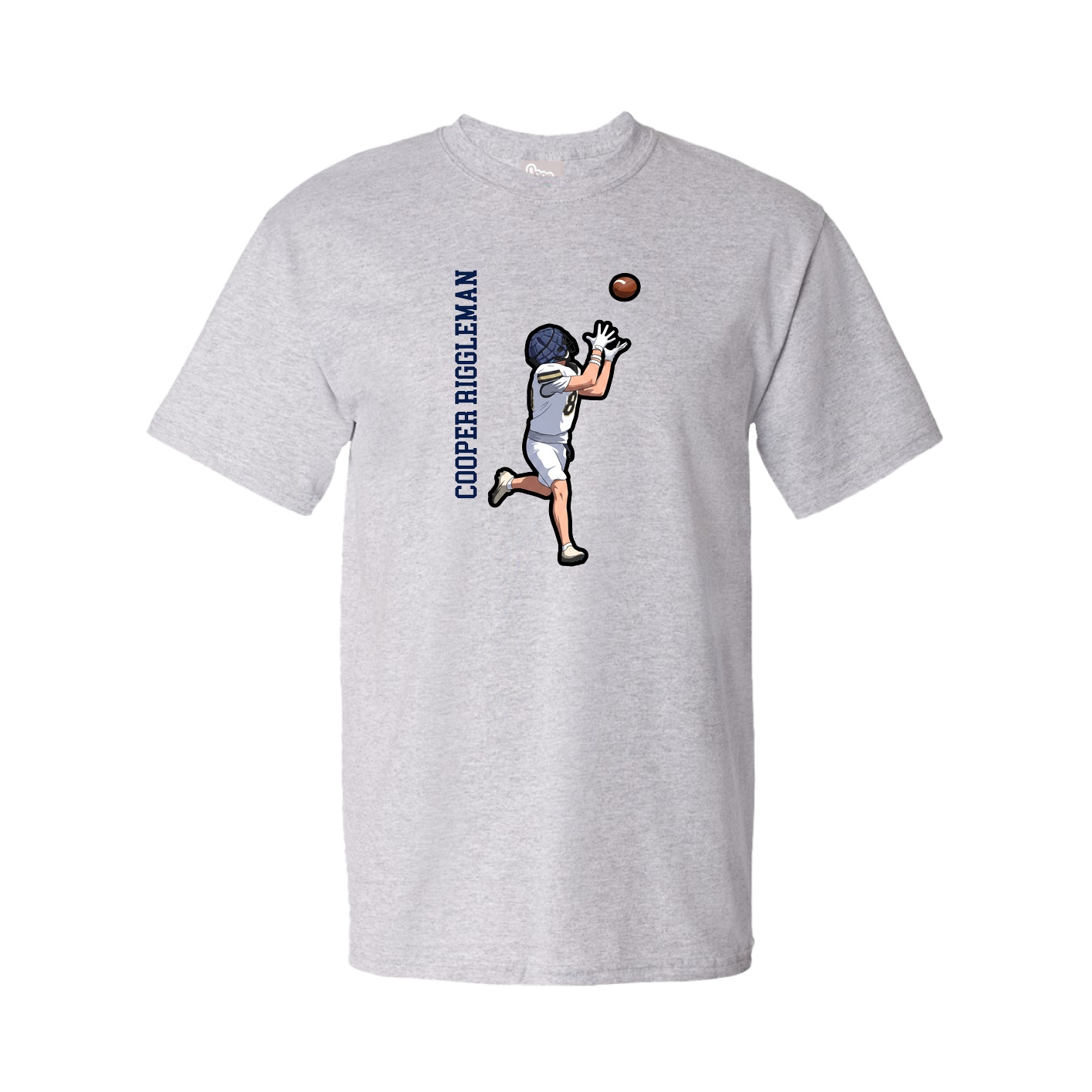 Tee — Name Vertical in Grey