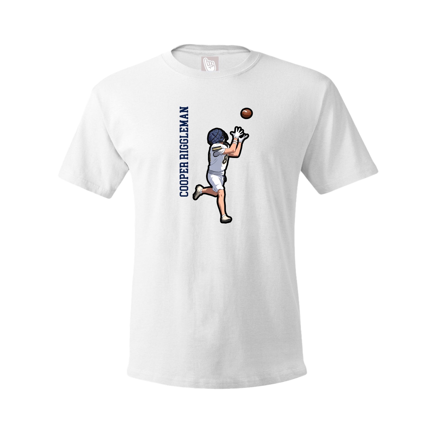 Youth Tee — Name Vertical in White