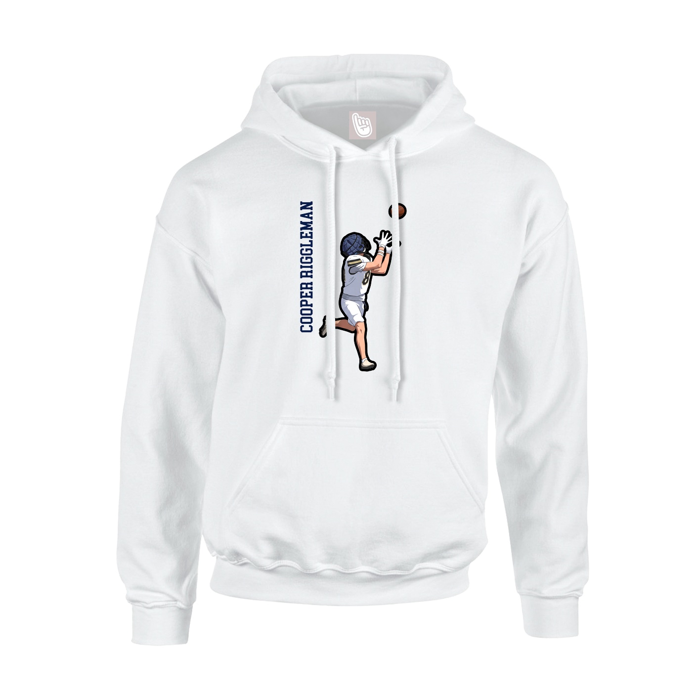 Hoodie — Name Vertical in White