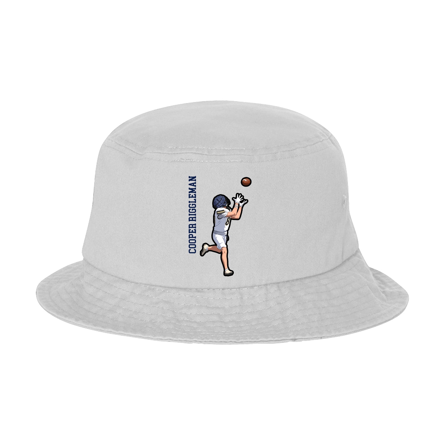Bucket Cap — Name Vertical in White
