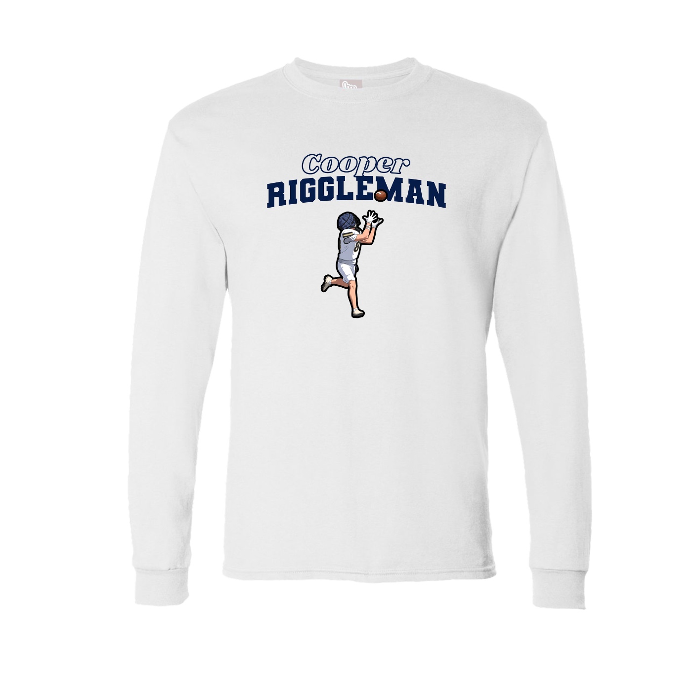 Long Sleeve Tee — Name Arch in White