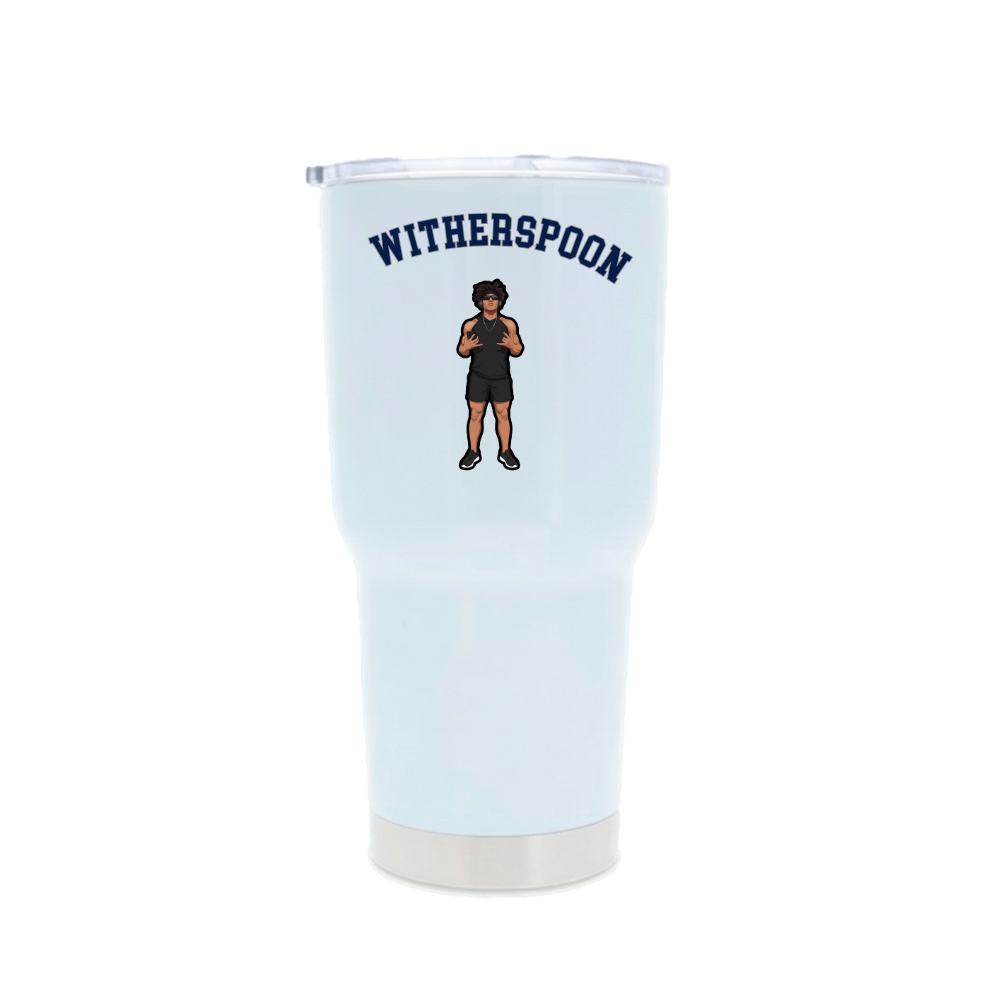 30oz Stainless Steel Tumbler — Shirsey Arch in White