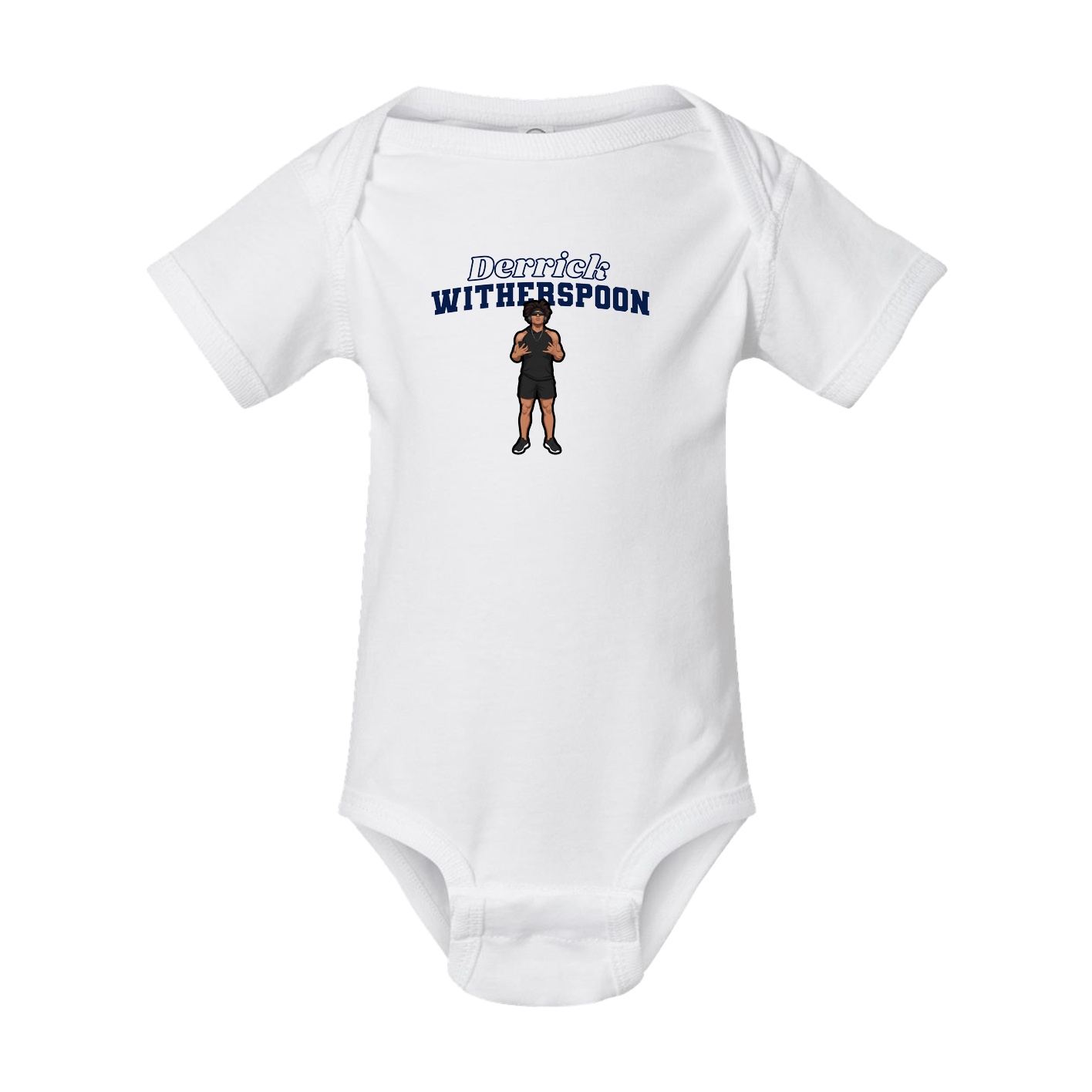 Baby Onesie — Name Arch in White