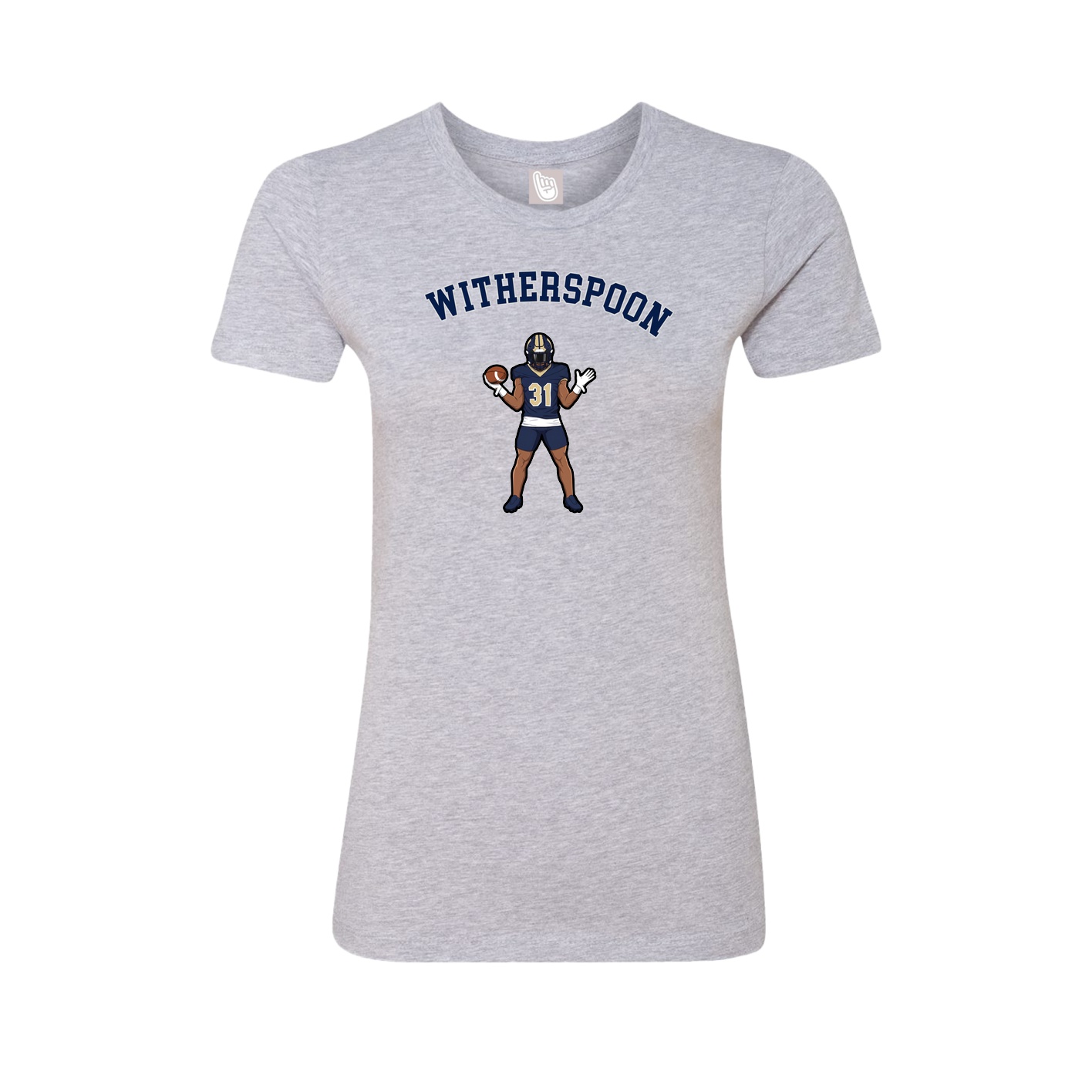Fitted Women's Tee — Shirsey Arch in Grey