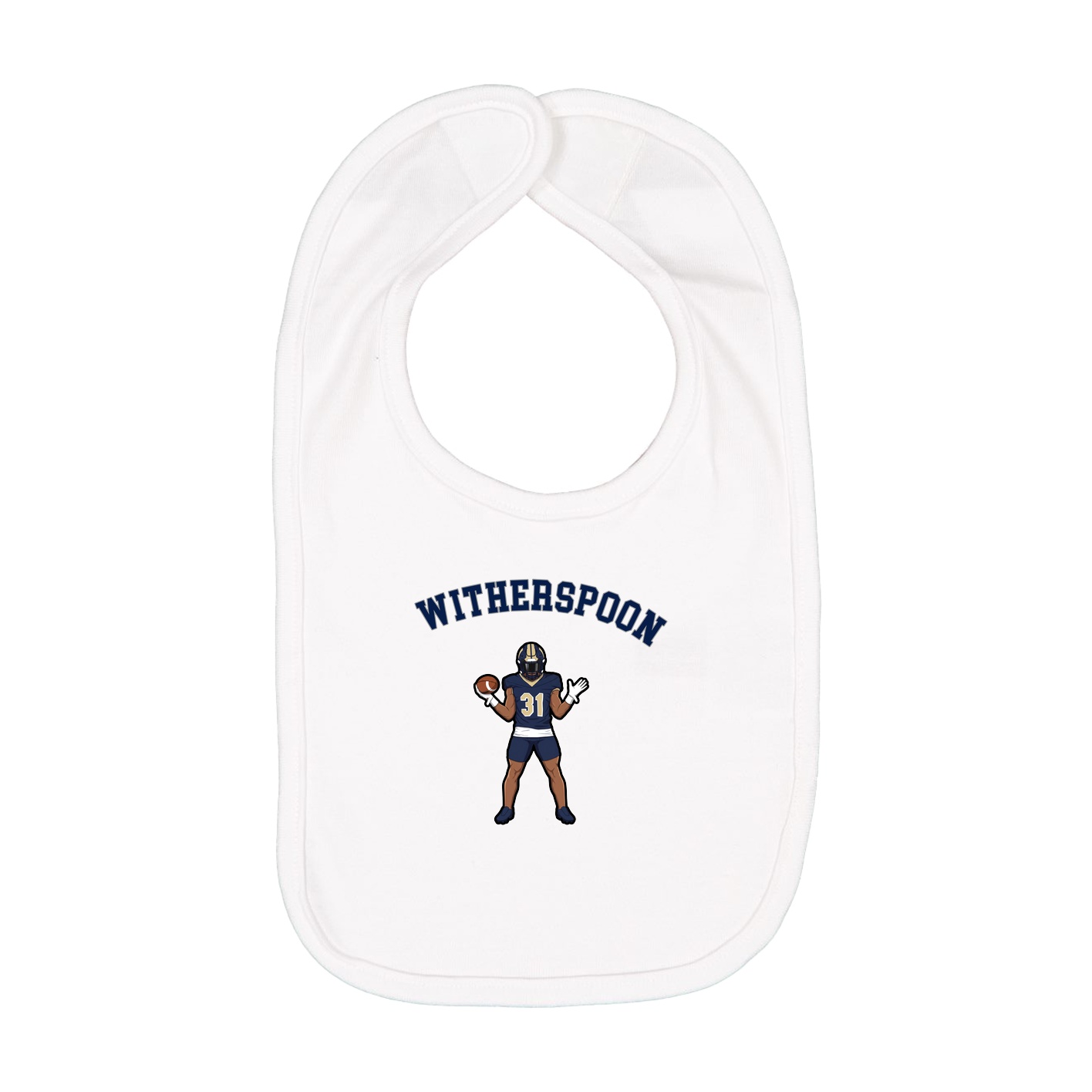 Infant Bib — Shirsey Arch in White