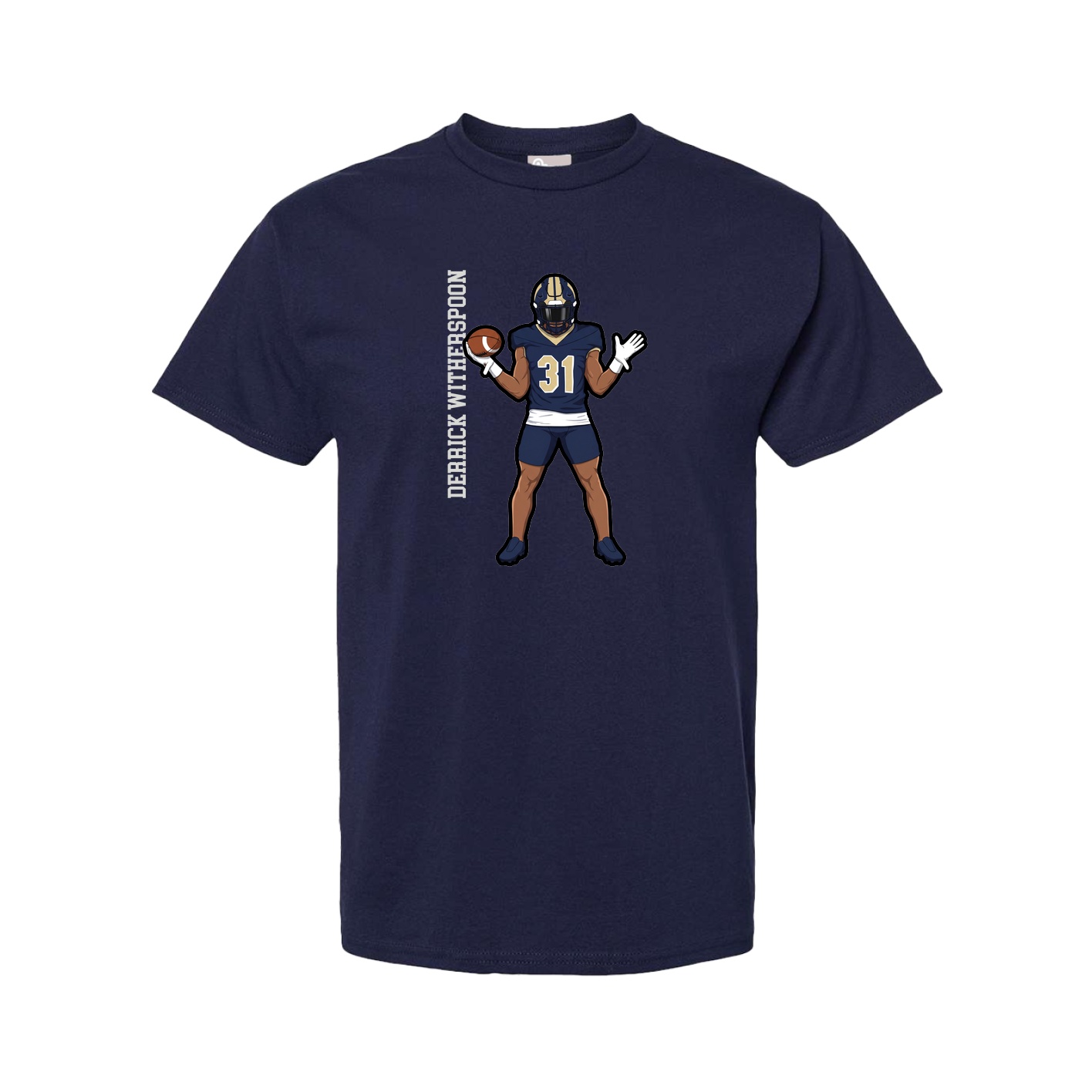 Youth Tee — Name Vertical in Navy