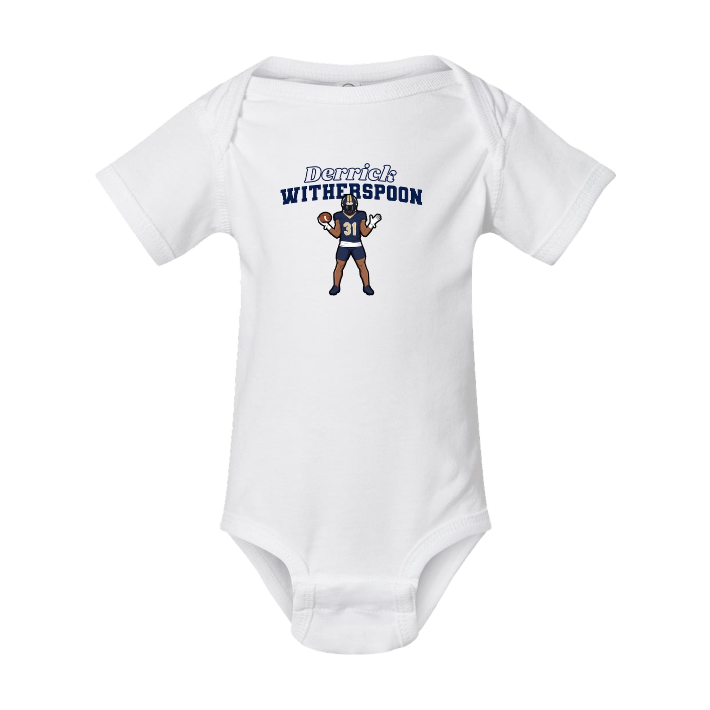 Baby Onesie — Name Arch in White