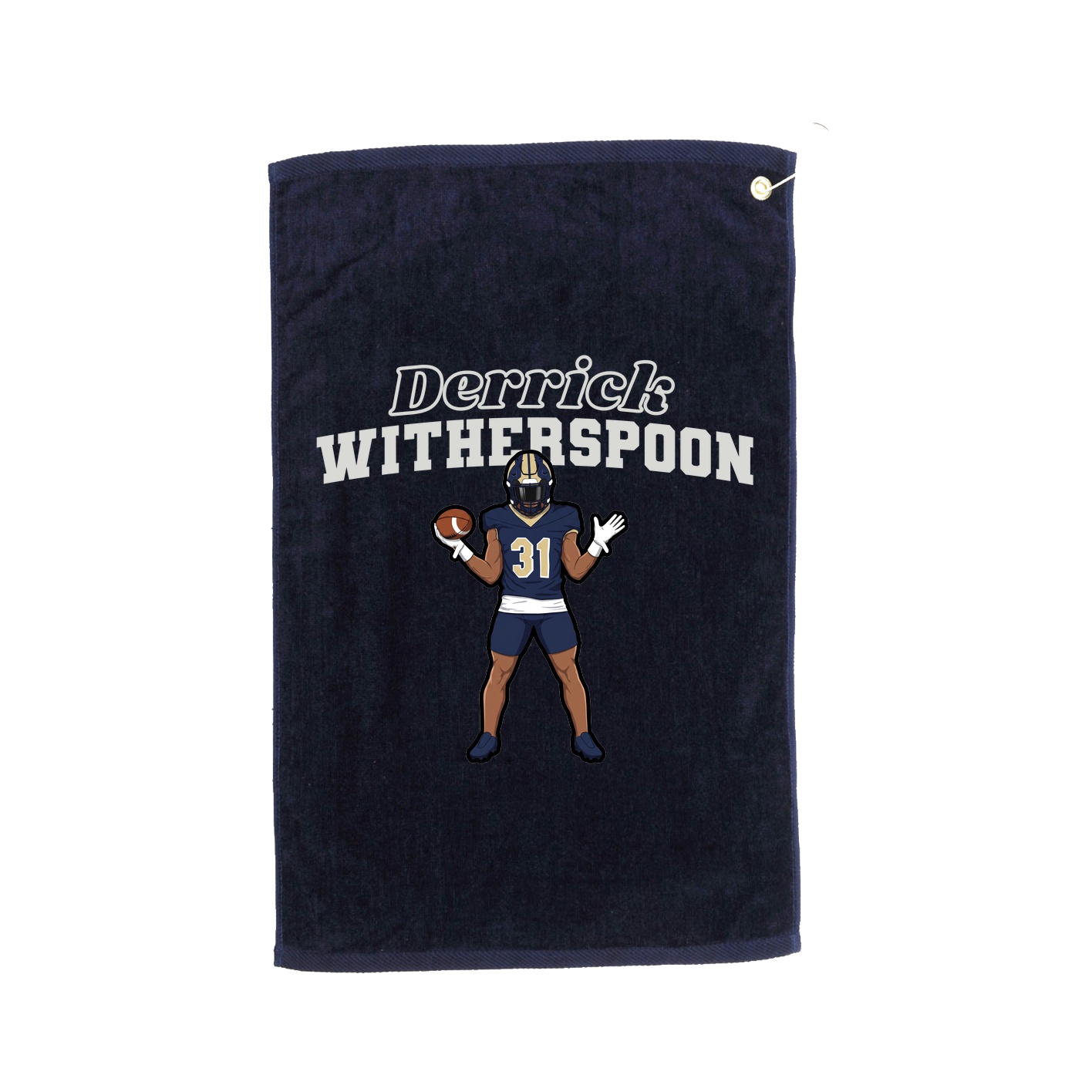 Golf Towel — Name Arch in Navy