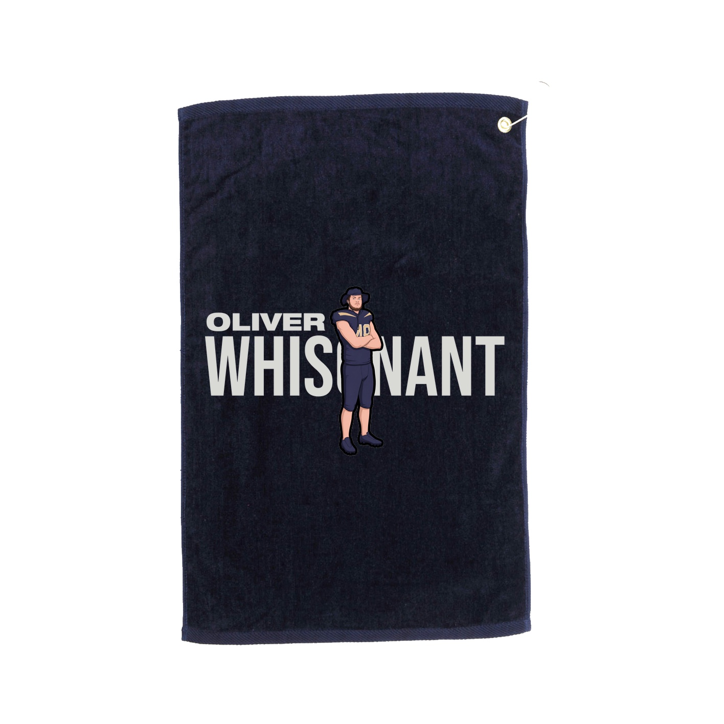 Golf Towel — Player Name in Navy