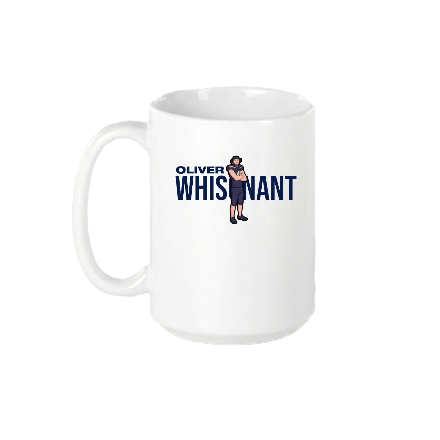 15oz Coffee Mug — Player Name in White