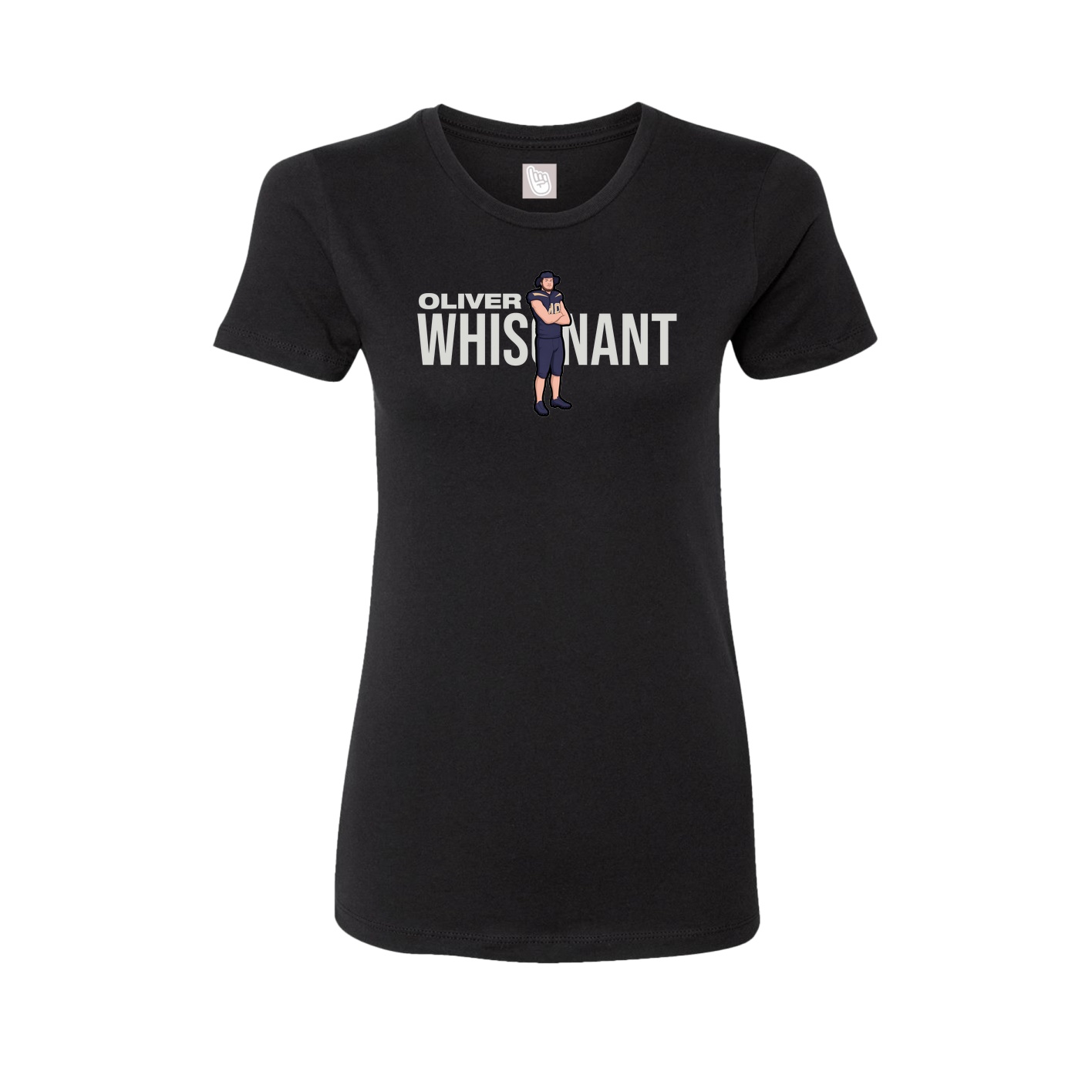 Fitted Women's Tee — Player Name in Black