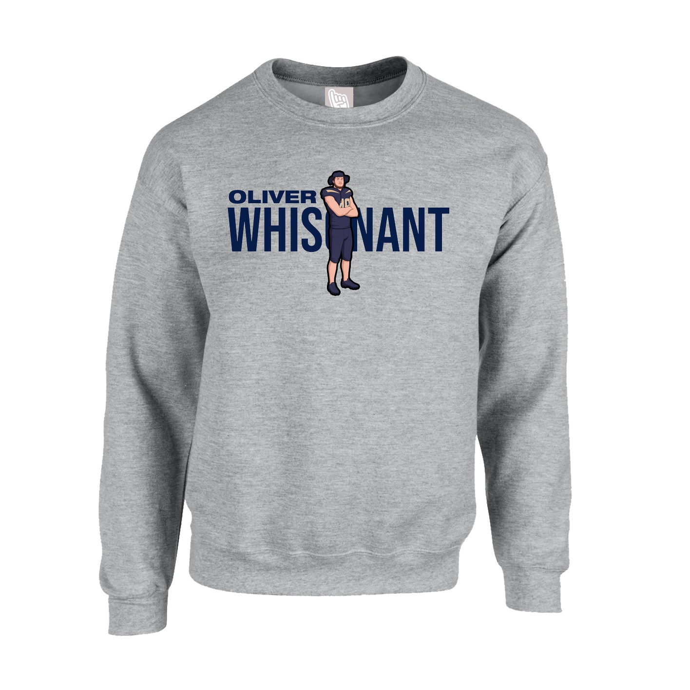 Fleece Crew — Player Name in Grey