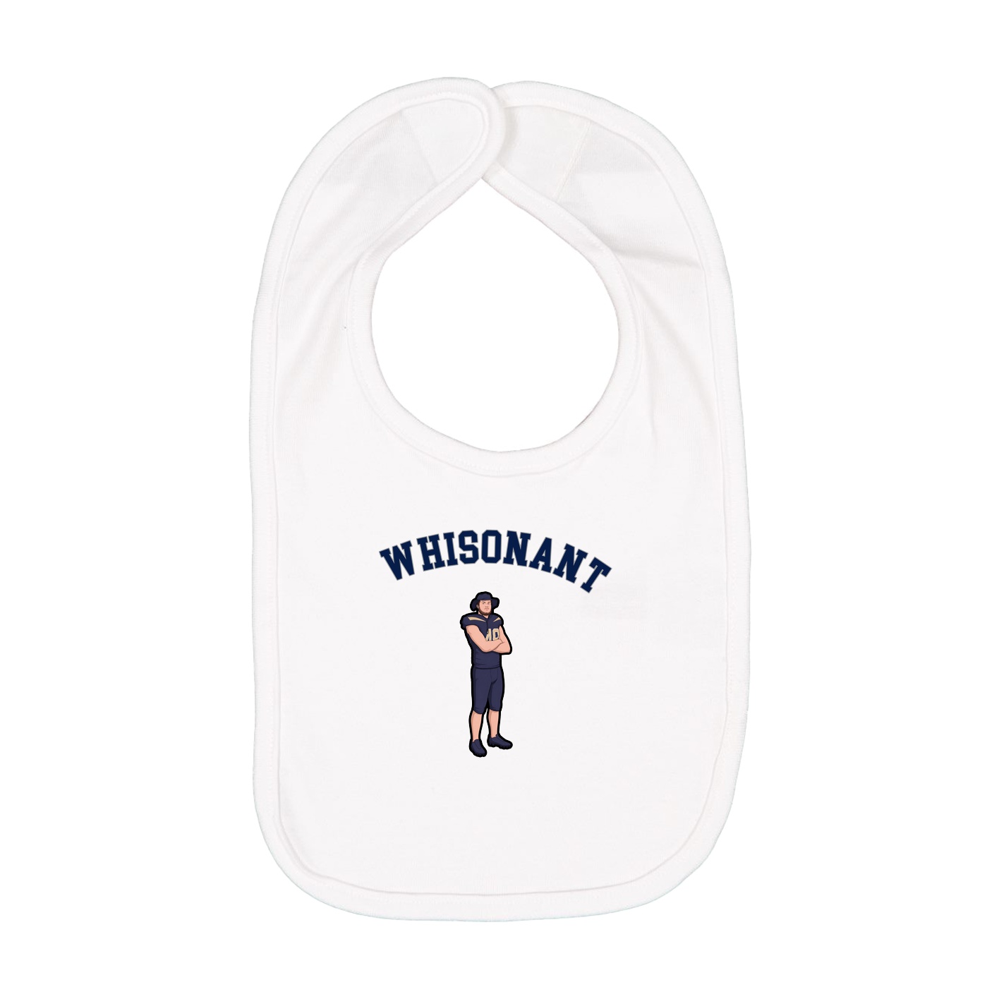 Infant Bib — Shirsey Arch in White