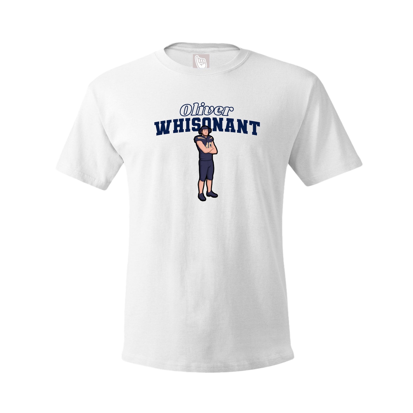 Youth Tee — Name Arch in White