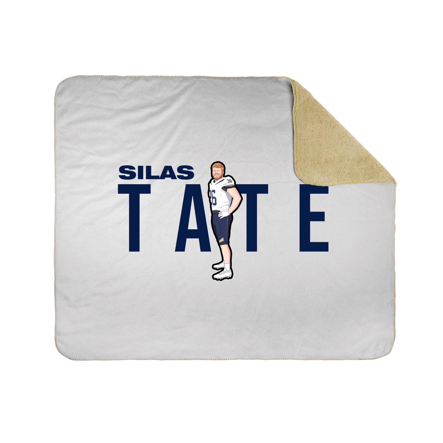 Throw Blanket — Player Name in White