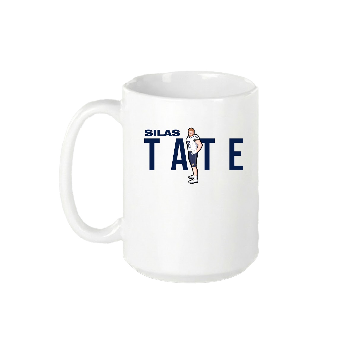 15oz Coffee Mug — Player Name in White