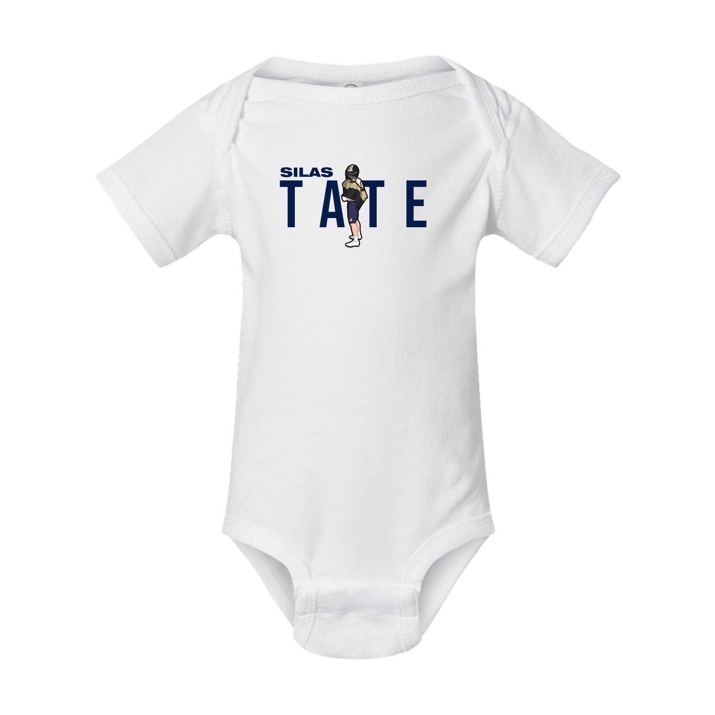 Baby Onesie — Player Name in White
